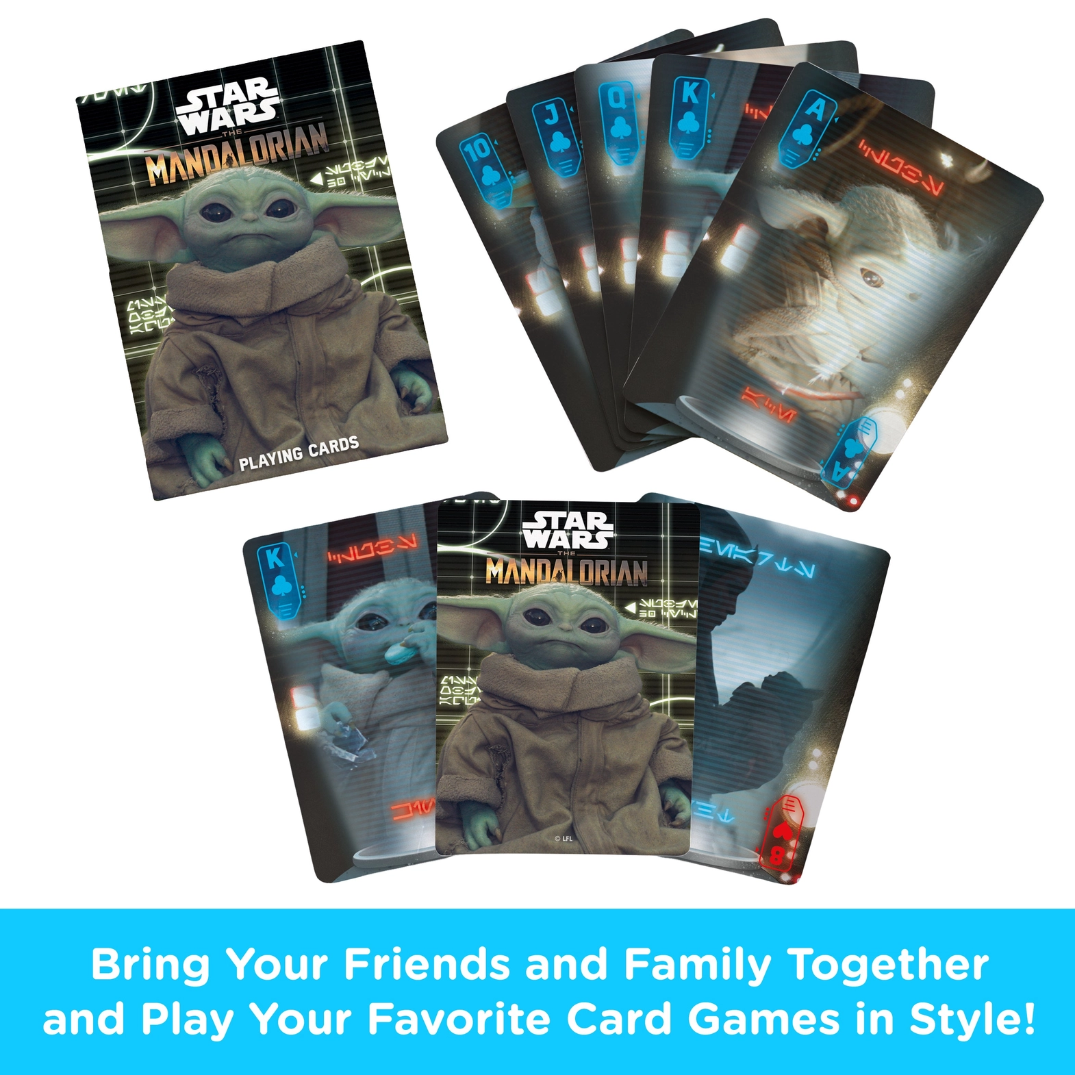 Star Wars The Mandalorian Grogu playing cards deck by The Country Christmas Loft featuring Grogu artwork on Tampa Home & Garden Store