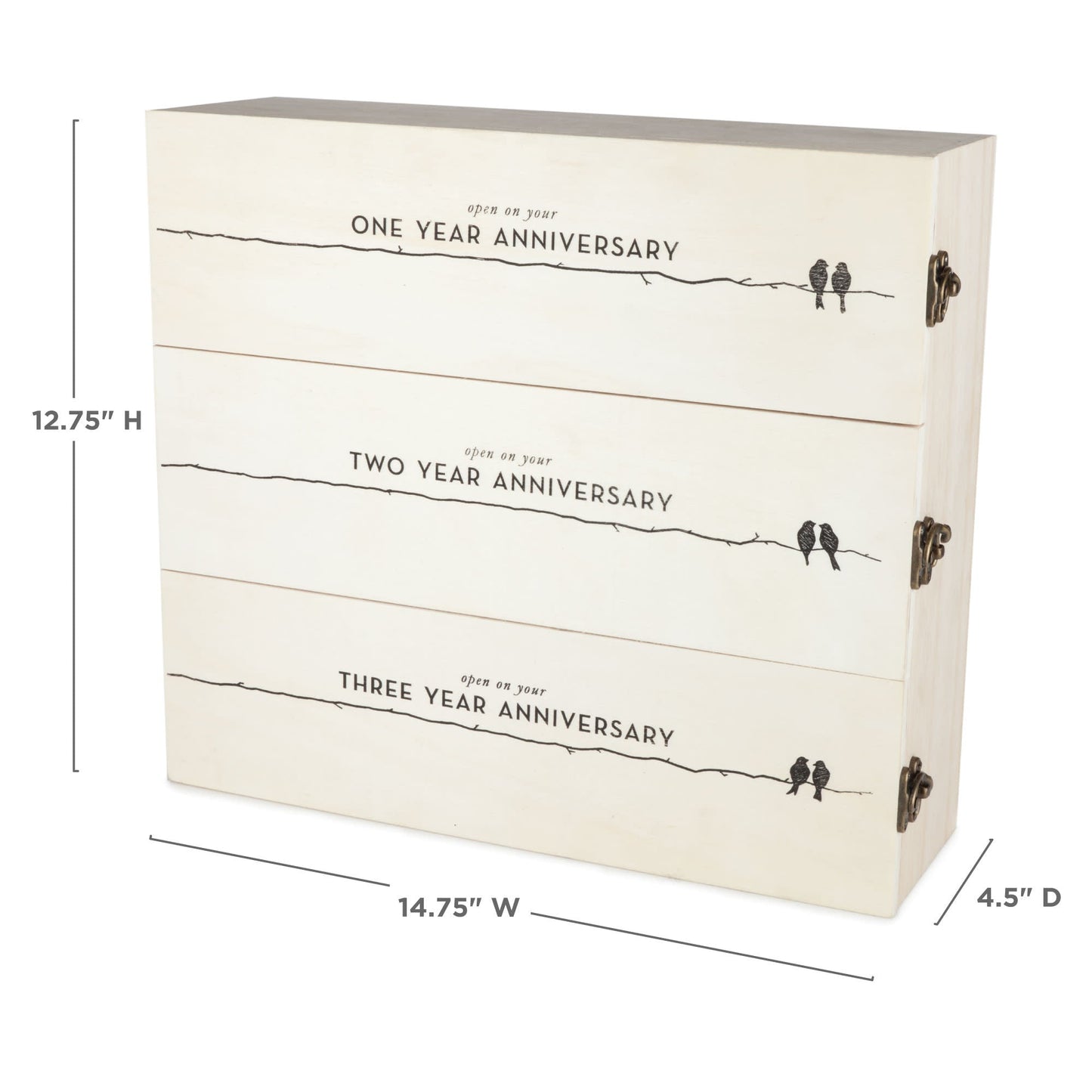 Wooden Wine Box for Newlyweds and Anniversaries