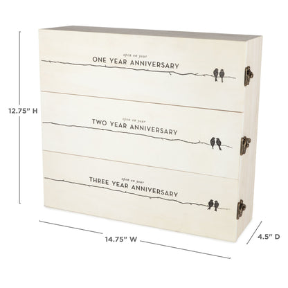 Wooden Wine Box for Newlyweds and Anniversaries