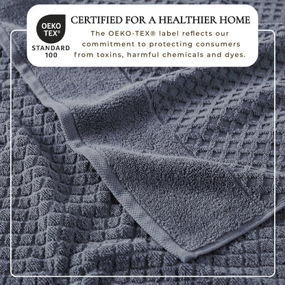 Cotton Diamond Waffle Weave Bath Towel Set