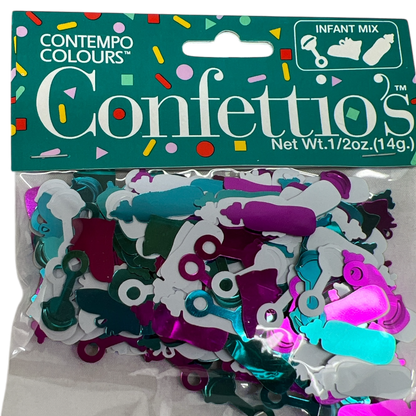 Decoración de fiesta con confeti para bebés