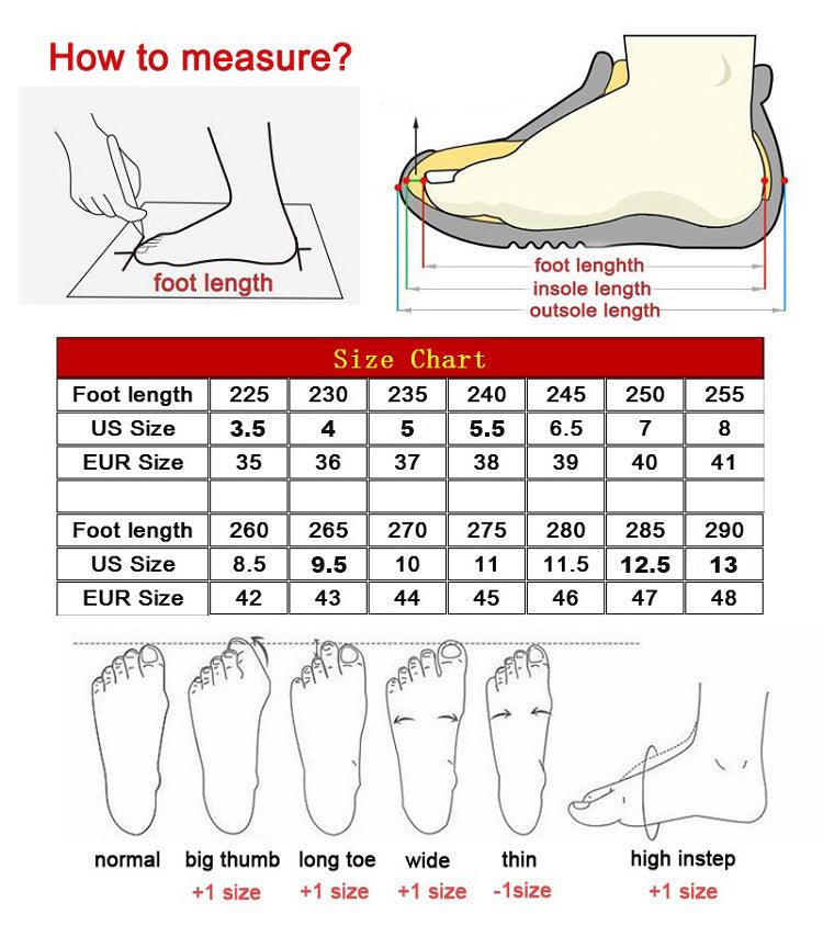 Stevvex outdoor men sandals black size chart and foot-measurement guide with US/EU sizes on Tampa Home & Garden Store