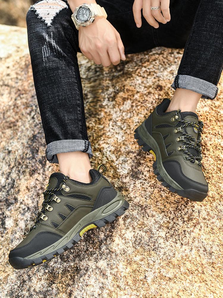 Hiking boots Stevvex ST85SH1864LDJ olive green waterproof outdoor footwear with rugged tread on Tampa Home & Garden Store