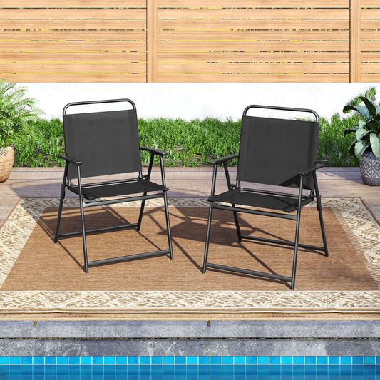 Set of 2/4/6 Outdoor Folding Chairs with Breathable Seat - Tampa Home & Garden Store