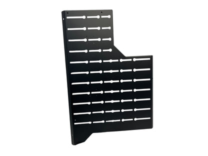 Outpost Sprinter Mounting Carrier panel, black metal mount with elongated white slot holes on Tampa Home & Garden Store