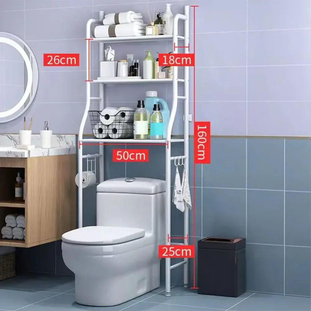 3-Tier Over Toilet Metal Storage Shelf