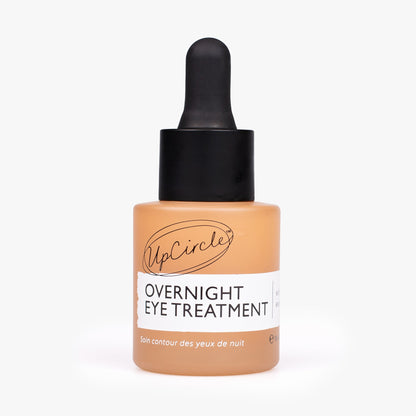 UpCircle Overnight Eye Treatment eye cream bottle with black dropper cap and tan label on Tampa Home & Garden Store