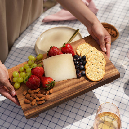 Acacia Footed Cheese Board and Serving Platter
