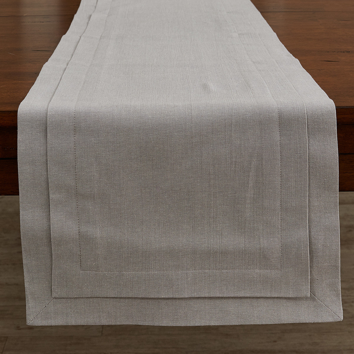 Tailored Table Runner - 90" - Sterling