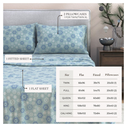 Classic Turkish Cotton Flannel Sheet and Pillow
