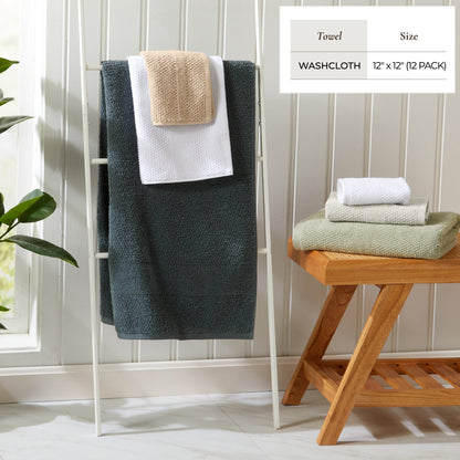 Pure Cotton Woven Bath Towel Set and a Soft Feel
