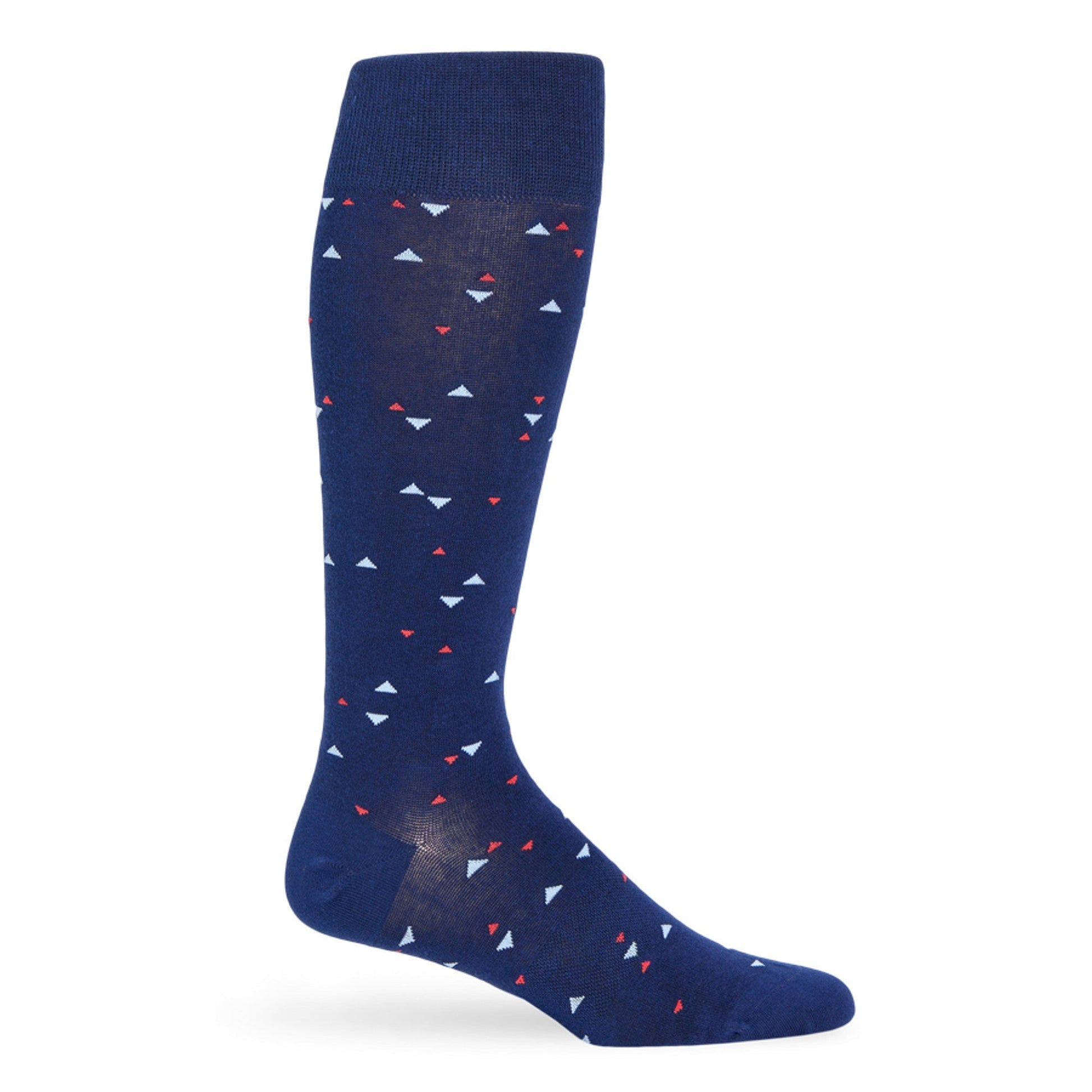 Oxford Dress Sock 3-Pack, team colorways navy blue with white and red triangles, DeadSoxy on Tampa Home & Garden Store