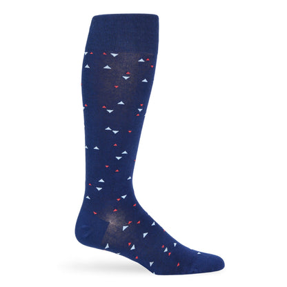 Oxford Dress Sock 3-Pack, team colorways navy blue with white and red triangles, DeadSoxy on Tampa Home & Garden Store