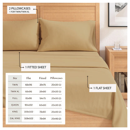Soft and Natural Cotton Flannel Sheet Set