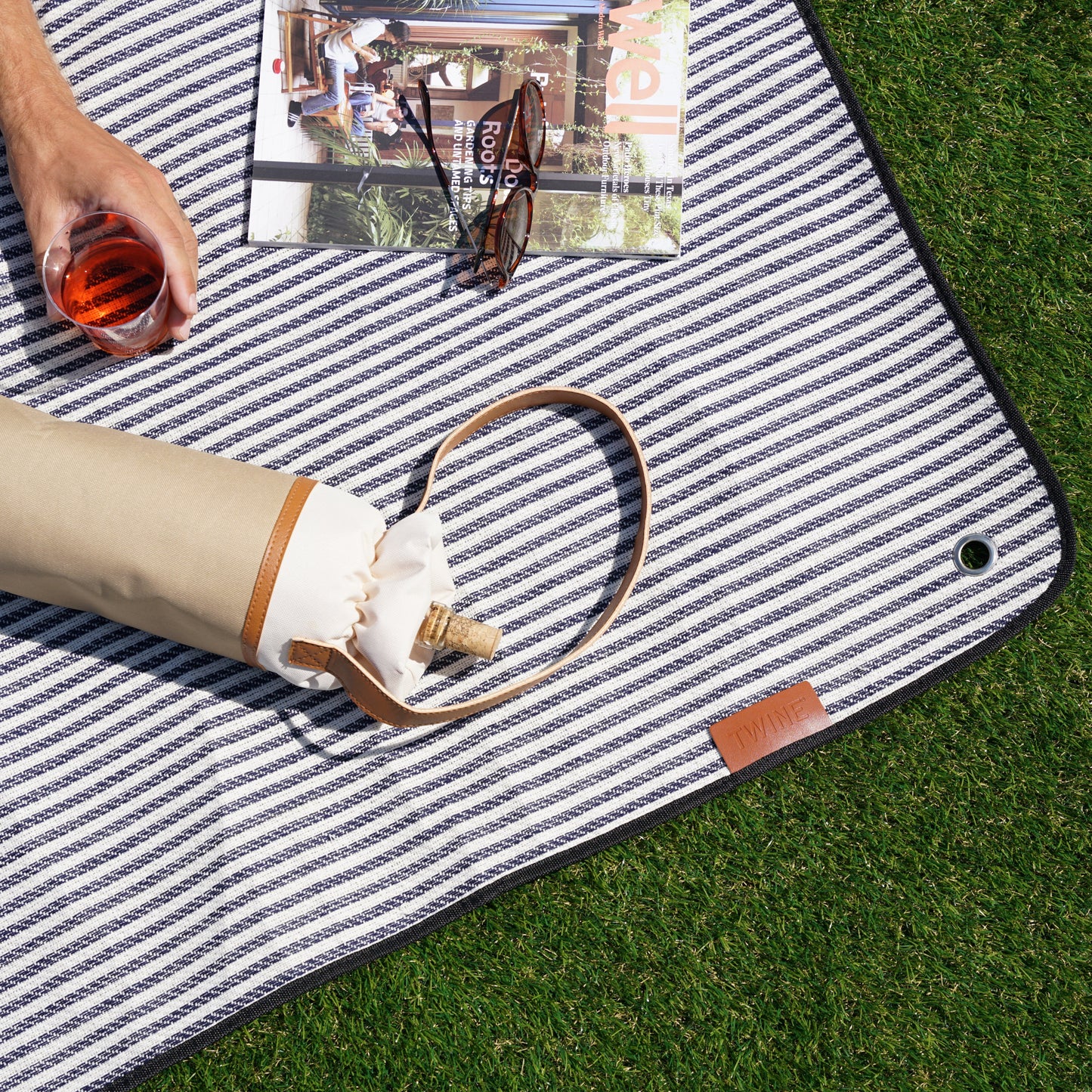 Waterproof Picnic Blanket and Leather Carrier