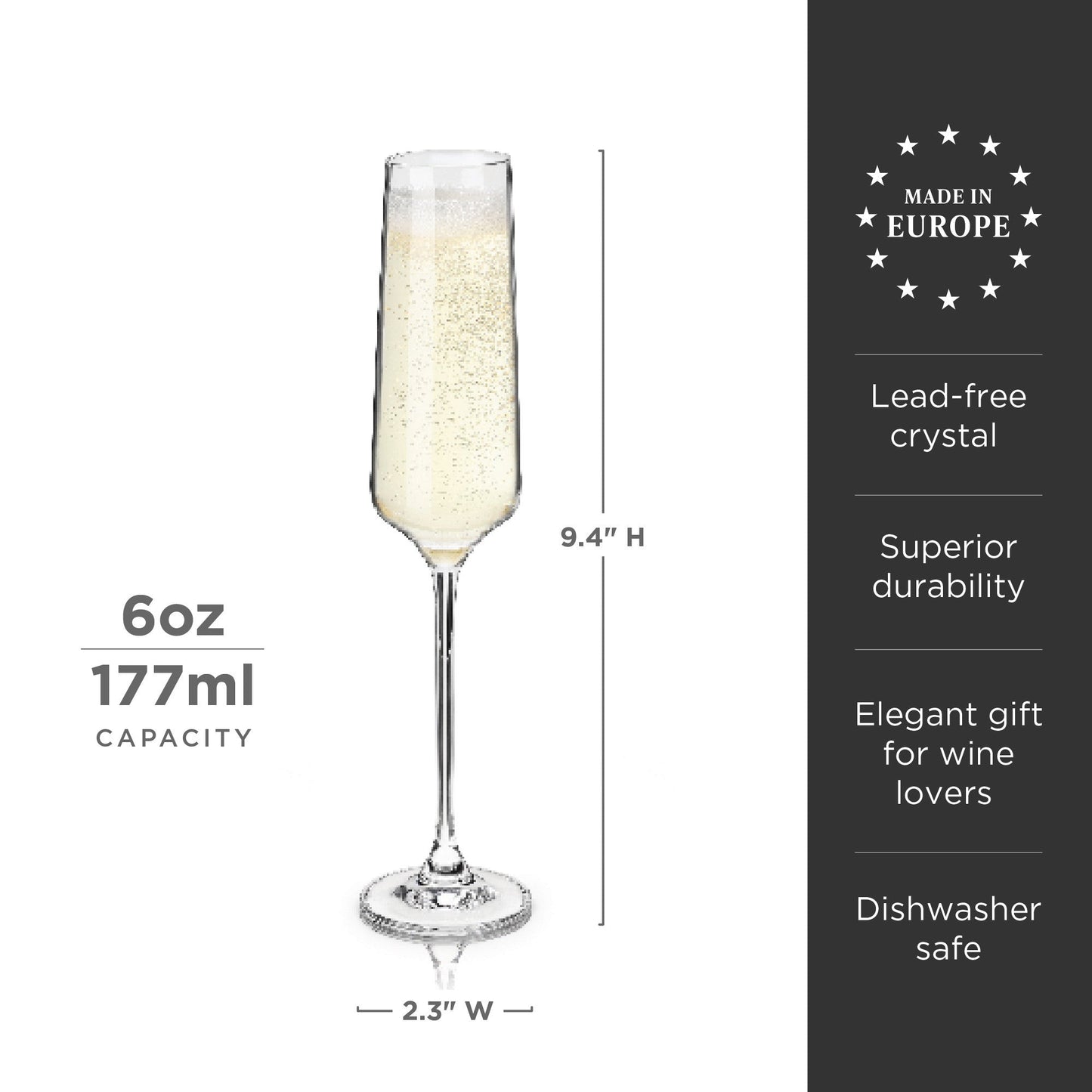 Reserve Inez Crystal and Champagne Flutes
