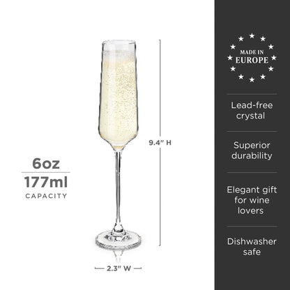 Reserve Inez Crystal and Champagne Flutes