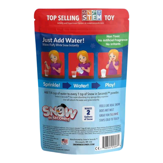 Snow in Seconds - Large - Makes 2 Gallons - Tampa Home & Garden Store