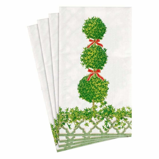 Articles en papier Caspari Topiaires - Serviette d'invité