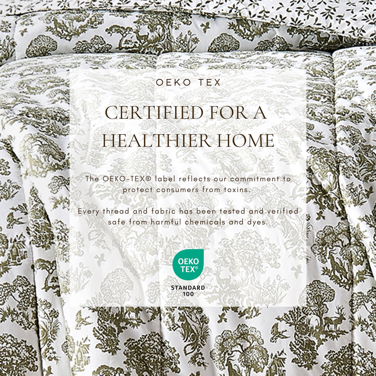 Reversible Christmas Comforter & Sham Set Odette Collection white toile print Great Bay Home on Tampa Home & Garden Store