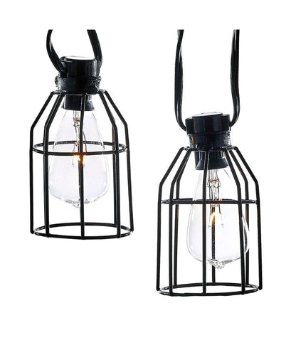 Ensemble de 10 lampes à cage en fer C7 de style Edison homologué UL