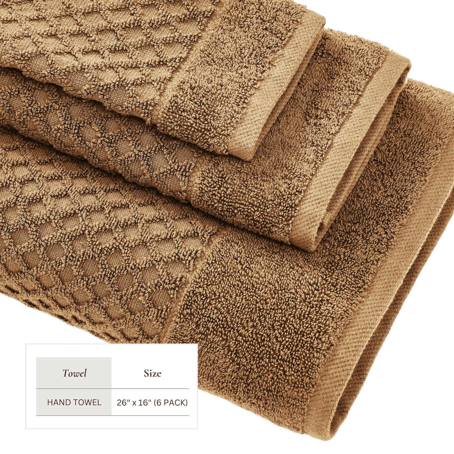 Cotton Diamond Waffle Weave Bath Towel Set