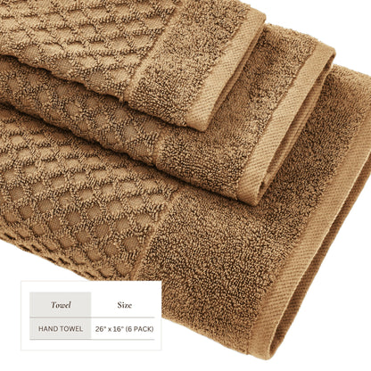 Cotton Diamond Waffle Weave Bath Towel Set