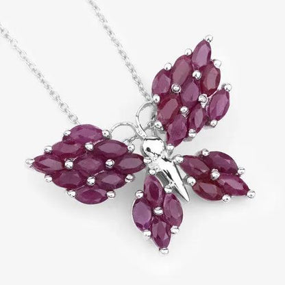 Ruby butterfly pendant in .925 sterling silver with 3.12 ct genuine rubies by Bids.com on Tampa Home & Garden Store