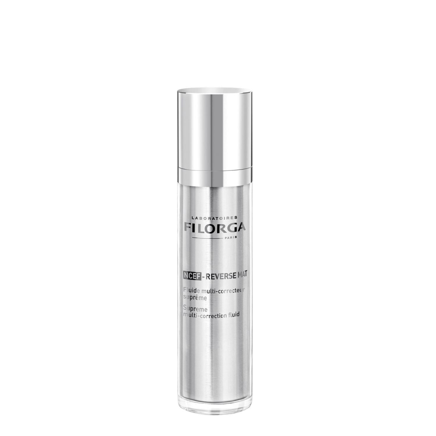 Filorga NCTF Reverse Mat Supreme face serum bottle with silver pump, 50ml on Tampa Home & Garden Store