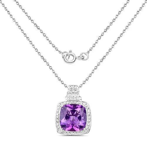 5.85 Carat amethyst pendant in .925 sterling silver with pave halo stones by Bids.com on Tampa Home & Garden Store