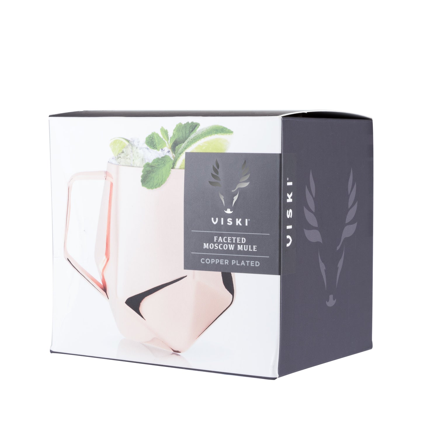Seneca Faceted Copper Moscow Mule Mug for Drinks