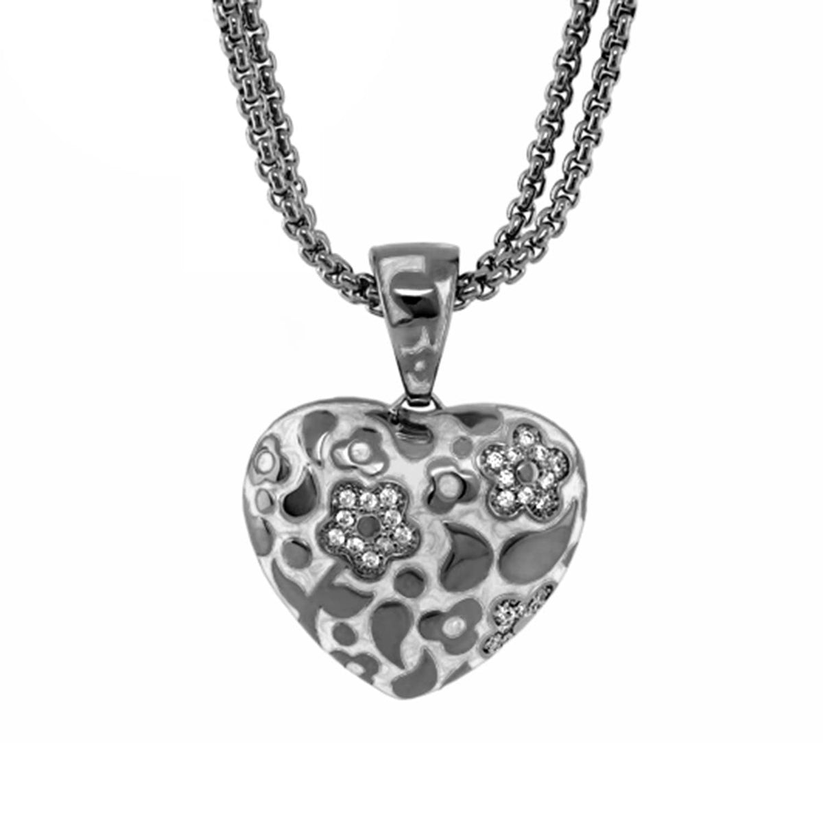 Flowers by Orly Necklace pendant in silver with crystal floral clusters by Lauren G Adams on Tampa Home & Garden Store