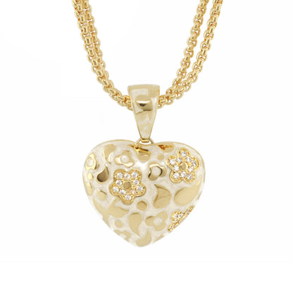 Flowers by Orly pendant necklace in gold with floral pavé-diamond accents on Tampa Home & Garden Store