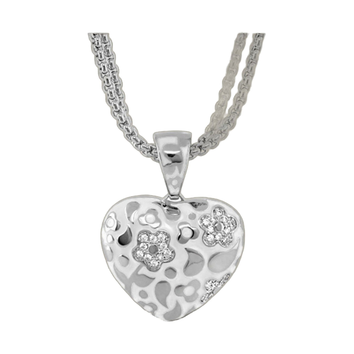Flowers by Orly pendant necklace on silver curb chain with floral pendant on Tampa Home & Garden Store