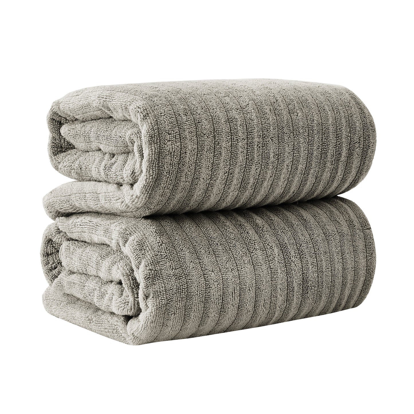 Luxury Combed Cotton and Ribbed Bath Towels