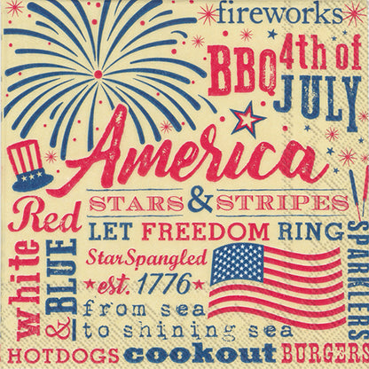Serviette de cocktail du 4 juillet