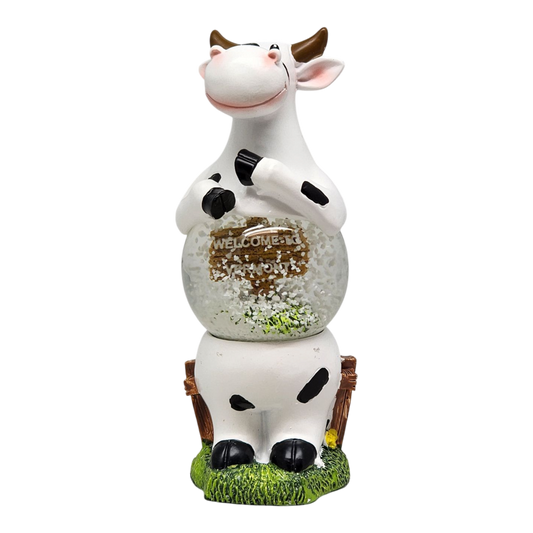 Standing Cow Snowglobe - Tampa Home & Garden Store