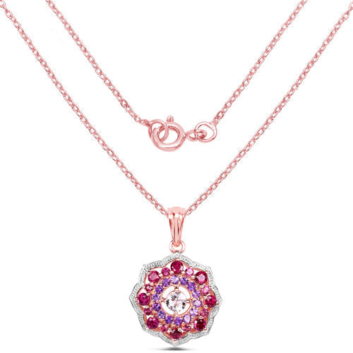 Pendant 14K rose gold plated 2.30ct Morganite rhodolite amethyst with .925 silver by Bids.com on Tampa Home & Garden Store