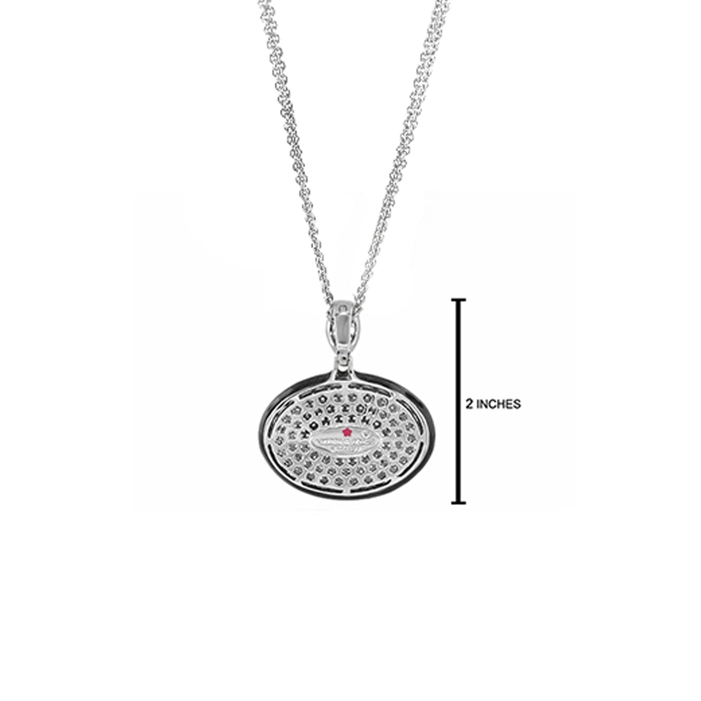 The Glam Necklace by Lauren G Adams — silver-tone coin pendant with crystals on a delicate chain on Tampa Home & Garden Store