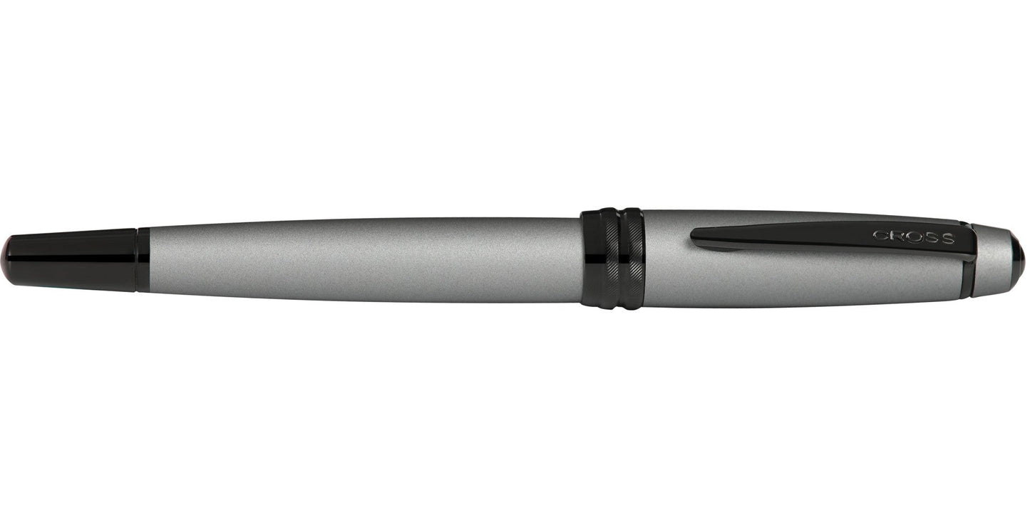 Bailey matte gray lacquer fountain pen with stainless steel barrel, medium nib Cross on Tampa Home & Garden Store