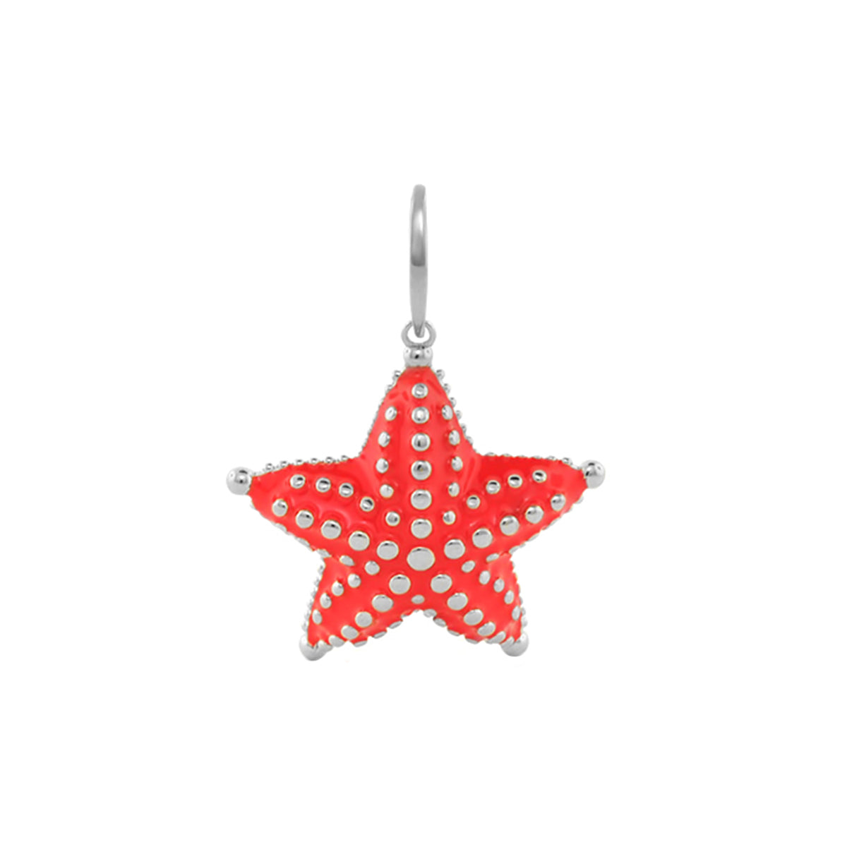 Eau Starfish Pendant and Red Enameled Charm