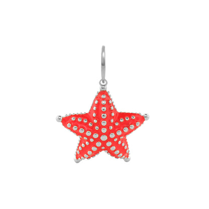 Eau Starfish Pendant and Red Enameled Charm