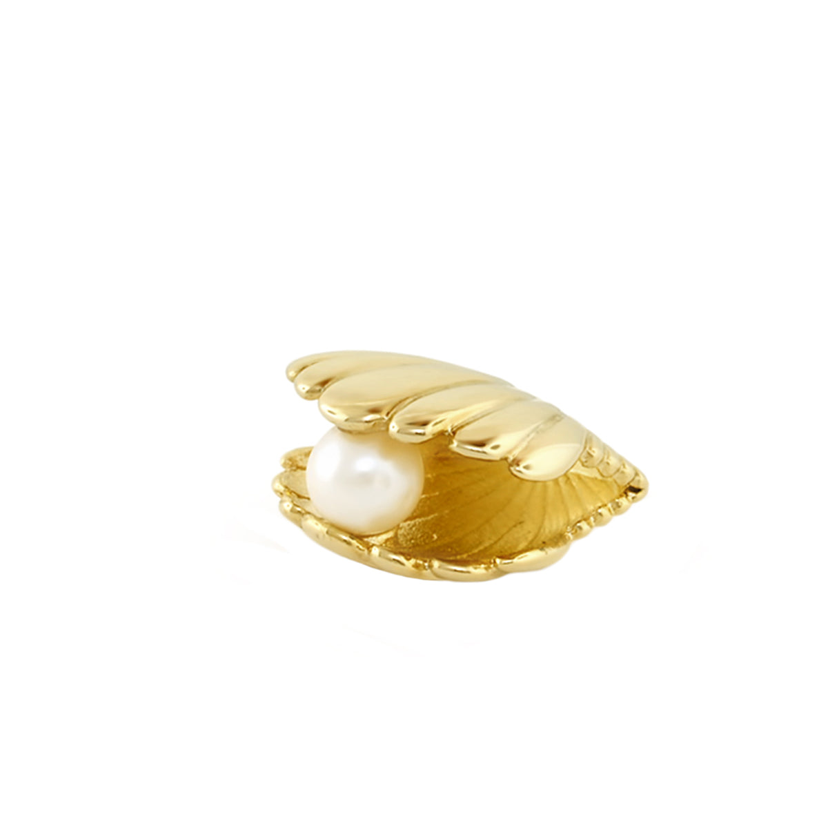 Eau Oyster Pendant necklace in gold oyster shell with white pearl, Lauren G Adams on Tampa Home & Garden Store