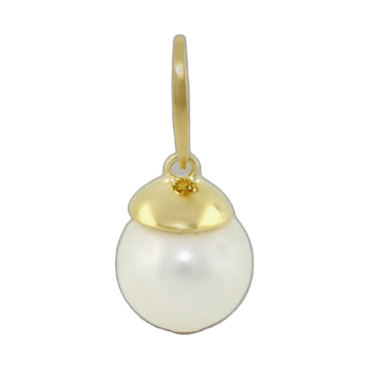 Eau Pearl Pendant gold-tone charm with white pearl drop by Lauren G Adams on Tampa Home & Garden Store