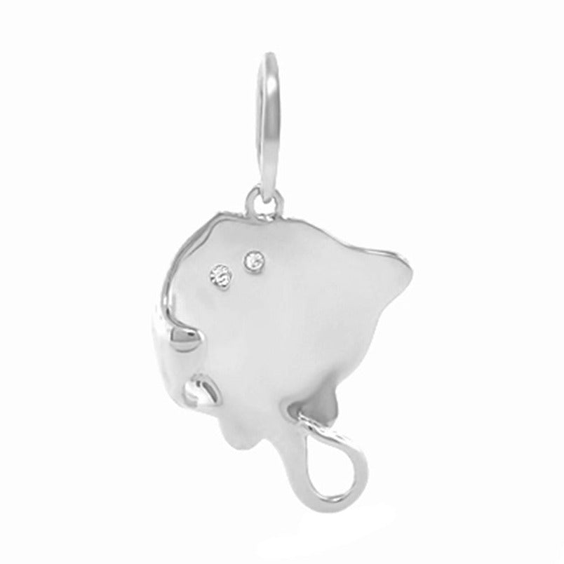 Eau Stingray Pendant, silver-tone charm with crystal eyes by Lauren G Adams, Charms & Pendants on Tampa Home & Garden Store