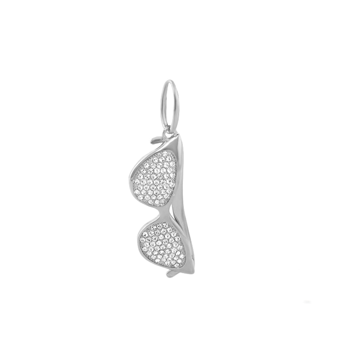 Eau Sunglasses Pendant by Lauren G Adams, sterling silver charm with pavé crystal lenses on Tampa Home & Garden Store