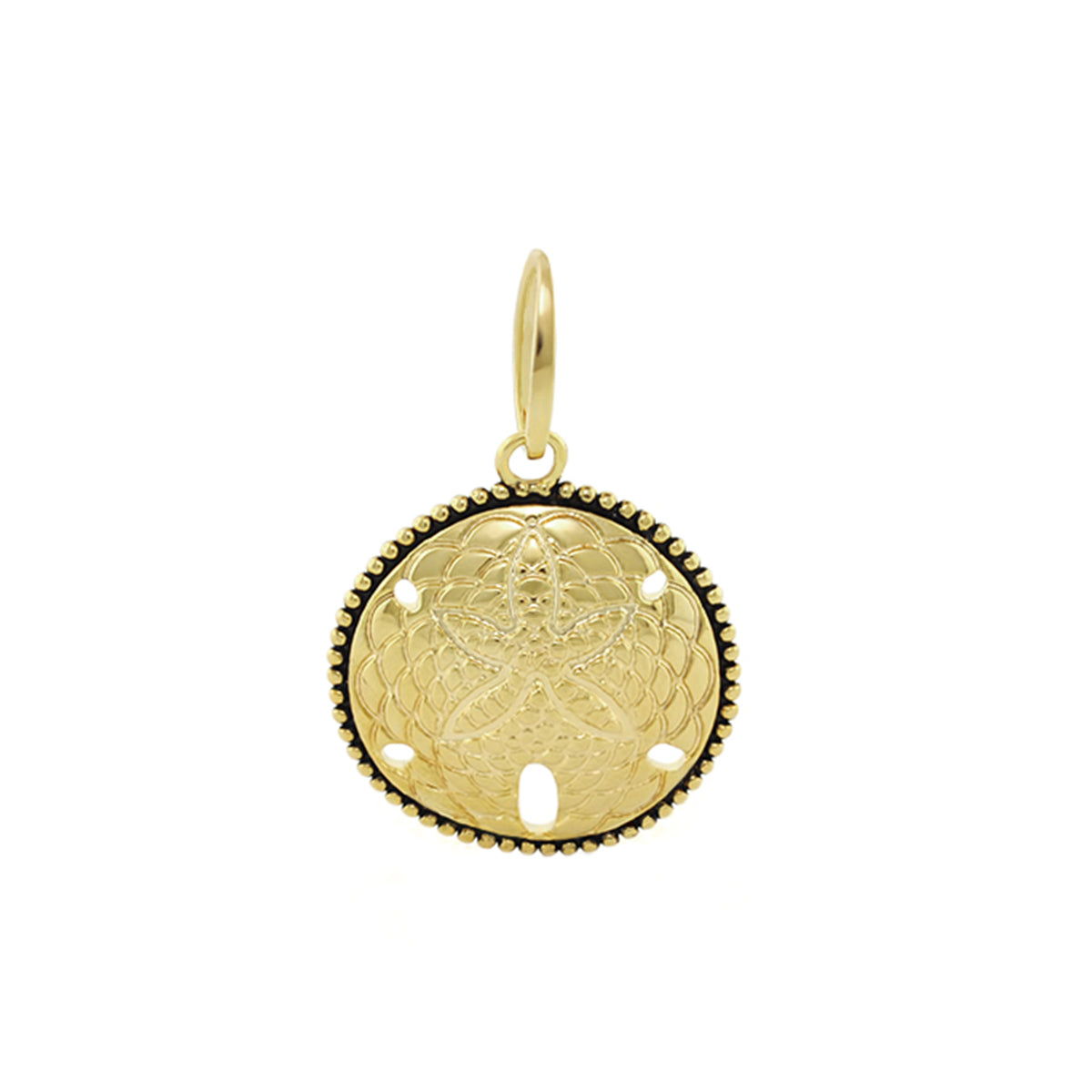 Eau Sand Dollar Pendant by Lauren G Adams, gold sand dollar charm on Tampa Home & Garden Store