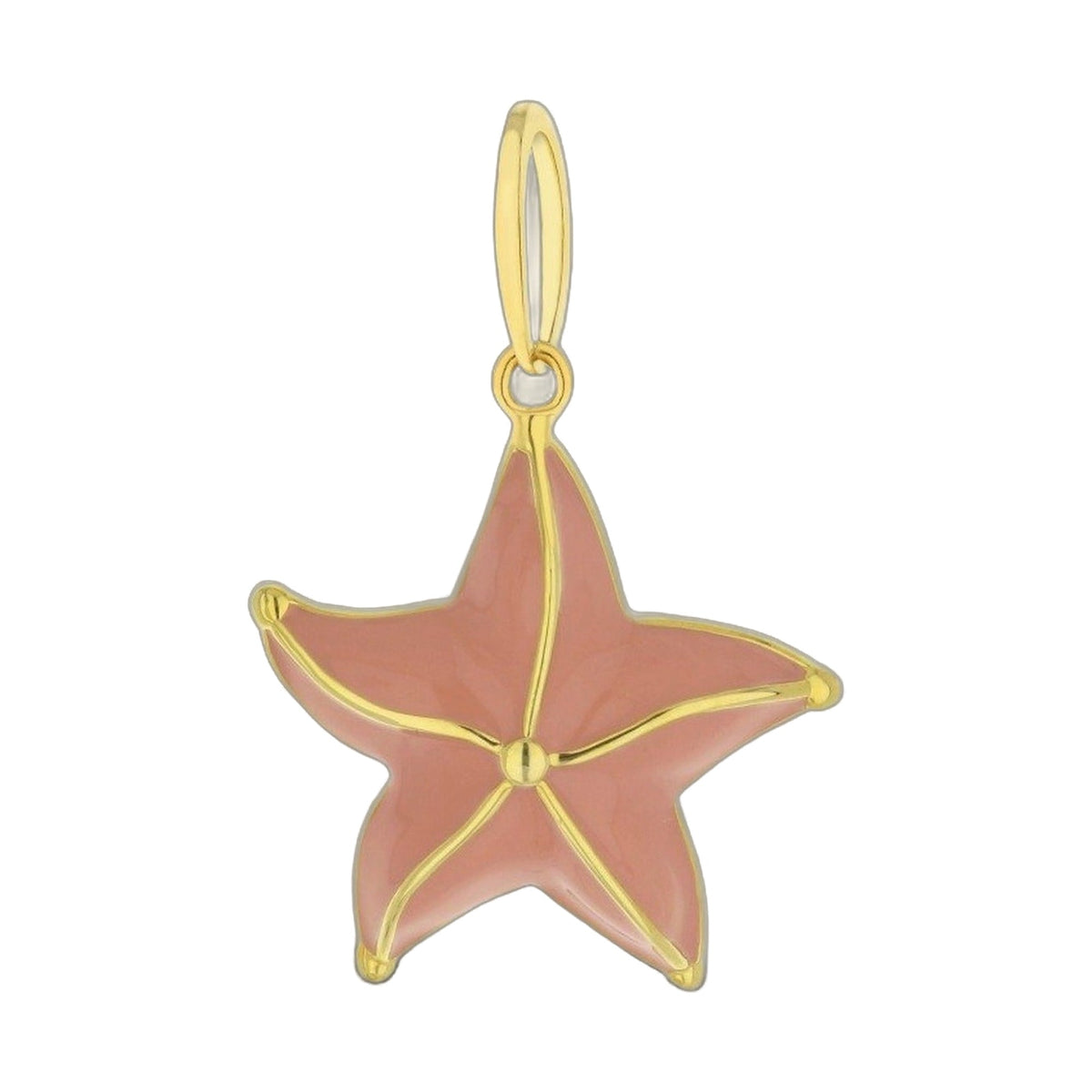 Eau Starfish pendant necklace in blush enamel with gold trim by Lauren G Adams on Tampa Home & Garden Store