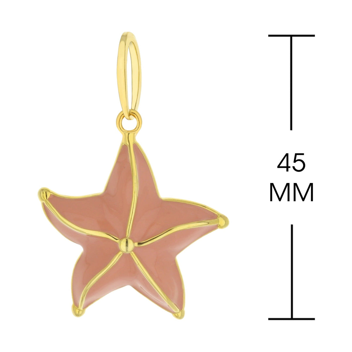 Eau Starfish Pendant blush enamel on gold-tone setting, Lauren G Adams sea life necklace on Tampa Home & Garden Store
