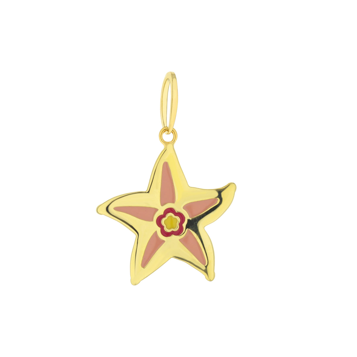 Eau Starfish Pendant blush enamel charm gold-tone necklace by Lauren G Adams with pink star on Tampa Home & Garden Store